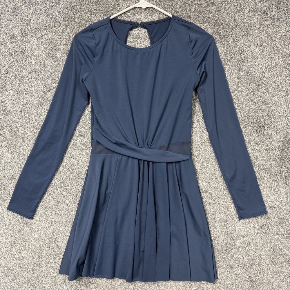 Weissman Dress M Blue Mesh Waist Skater Lyrical Balletcore Dancewear Costume